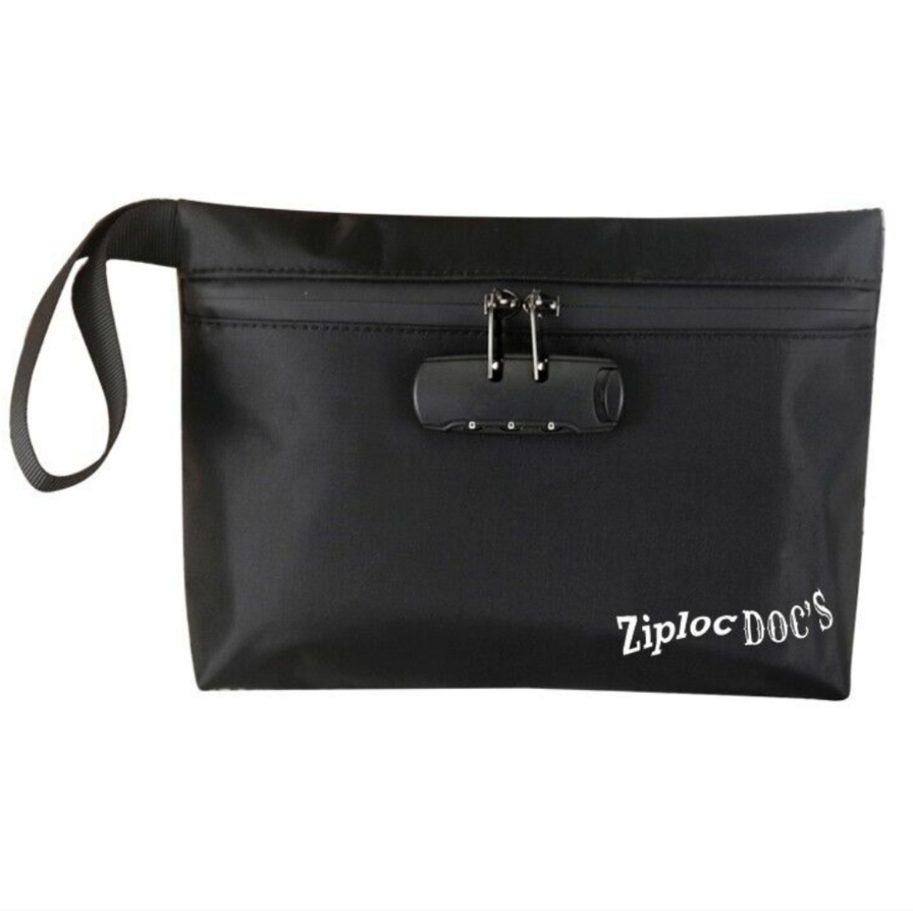 ZipLoc Doc's Smell Proof Bag With Combination Lock - Black